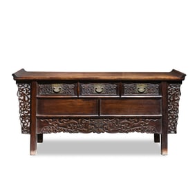 Chinese Qing Dynasty Huanghuali wood long table
