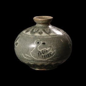 Korean Goryeo Celadon Doulu Bottle