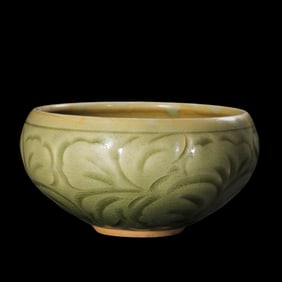Yaozhou kiln green-glazed bowl with floral pattern, Northern Song Dynasty, China