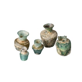 Set of Roman Glass Unguentaria