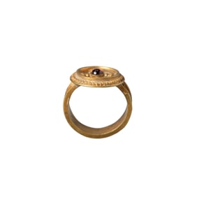 Gold Ring with Inset Gemstone
