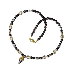 Ancient Agate and Gold Necklace