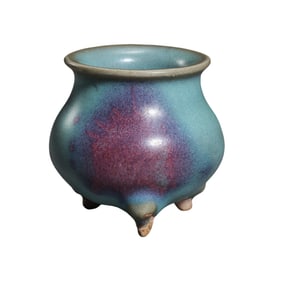 Small Jun Ware Tripod Censer