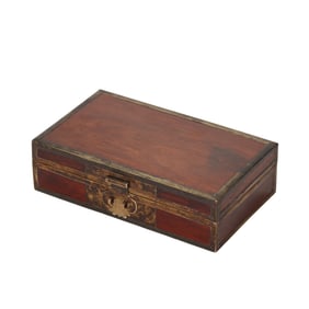 Qing Dynasty Huanghuali Rectangular Box with Bronze Mounts