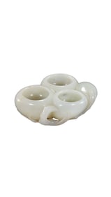 White Hetian Jade Triple Brush Washer