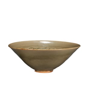 Yaozhou Celadon Carved Bowl, Song Dynasty