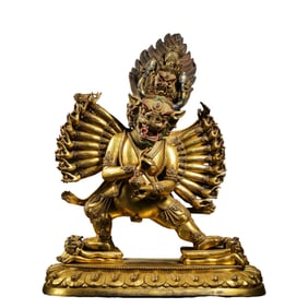 Gilt Bronze Statue of Yamantaka