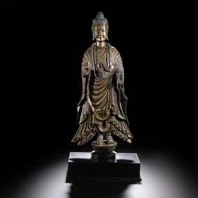 Gilt Bronze Standing Buddha