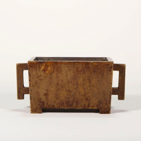 Ming Dynasty Bronze Rectangular Censer with Xuande Mark