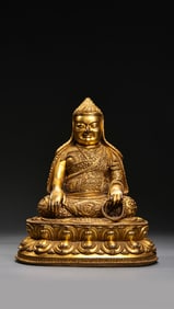 Gilt Bronze Seated Lama, Tibet