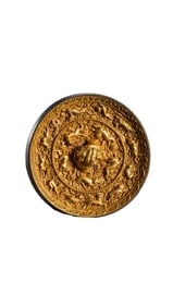 Tang Dynasty Pure Gold Mirror with Auspicious Beasts