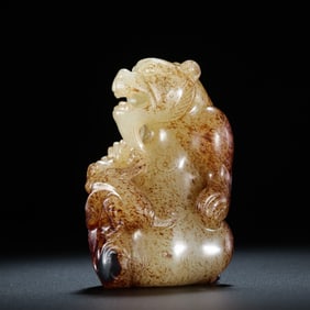 Warring States Hetian Jade Figure of a Tiger