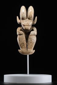 Neolithic Period, Hongshan Culture, Chicken-Bone White Jade Sun God Figure