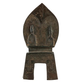 Northern Wei Gilt Bronze Double Buddha Stele