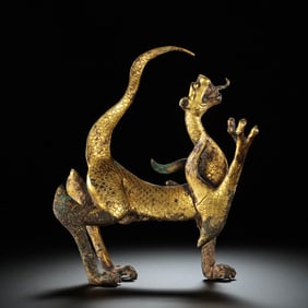 Gilt Bronze Standing Dragon