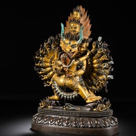 Gilt Bronze Figure of Vajrabhairava (Yamantaka) from the “Six Grades Buddha Pavilion