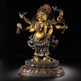 Gilt Bronze Figure of Mahakala from the “Six Grades Buddha Pavilion