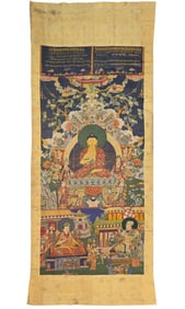 Qing Dynasty Kesi Thangka “Shakyamuni Buddha Preaching