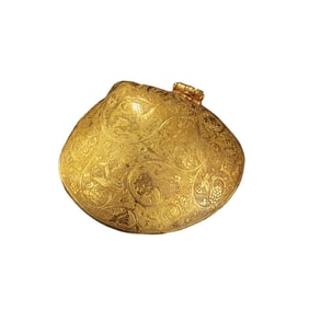 Tang Dynasty Pure Gold Hinged Double-Lobed Box