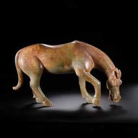 Warring States Period Hetian Jade Sculpture of a Horse