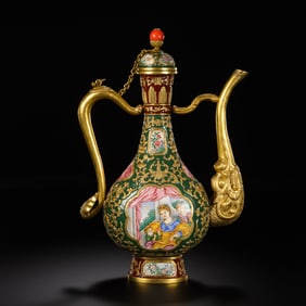 Qianlong Period of the Qing Dynasty – A Pure Gold Cloisonné Enamel Pot