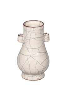 Song Dynasty Ge Ware Vase with Double Handles