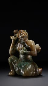 Han Dynasty Hetian Jade “Feathered Immortal?? Figure