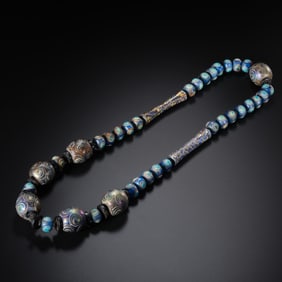 Spring and Autumn to Warring States Period Glass Necklace with Inlaid Patterns