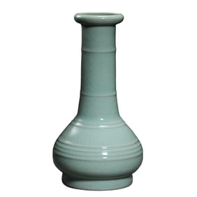 Longquan Celadon Bamboo-Section Vase, Song Dynasty
