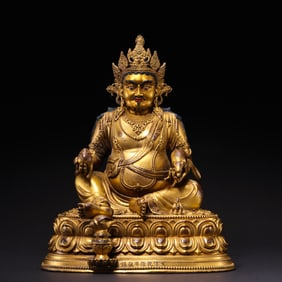 18th Century Tibetan Gilt Bronze Seated Buddha