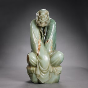 Ming Dynasty Hetian Jade Figure of Bodhidharma