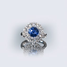 Sapphire and Diamond Ring