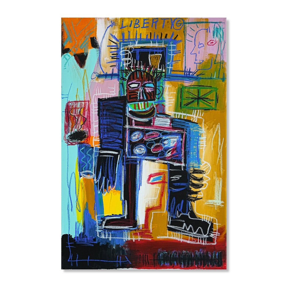 JEAN-MICHEL BASQUIAT (1960-1988), ATTRIBUTED TO, ACRYLIC AND OILSTICK ON CANVAS (1 of 3)