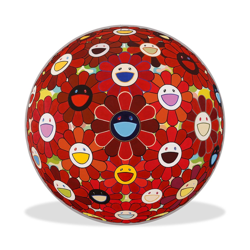 TAKASHI MURAKAMI (B.1962), ATTRIBUTED TO, ACRYLIC ON CANVAS: Image Dimensions: 39 3/8 x 39 3/8 in (100 x 100 cm) Signed (verso) This painting comes with COA. Takashi Murakami, the founder of the "Superflat" movement, is one of Japan's most influential contempor