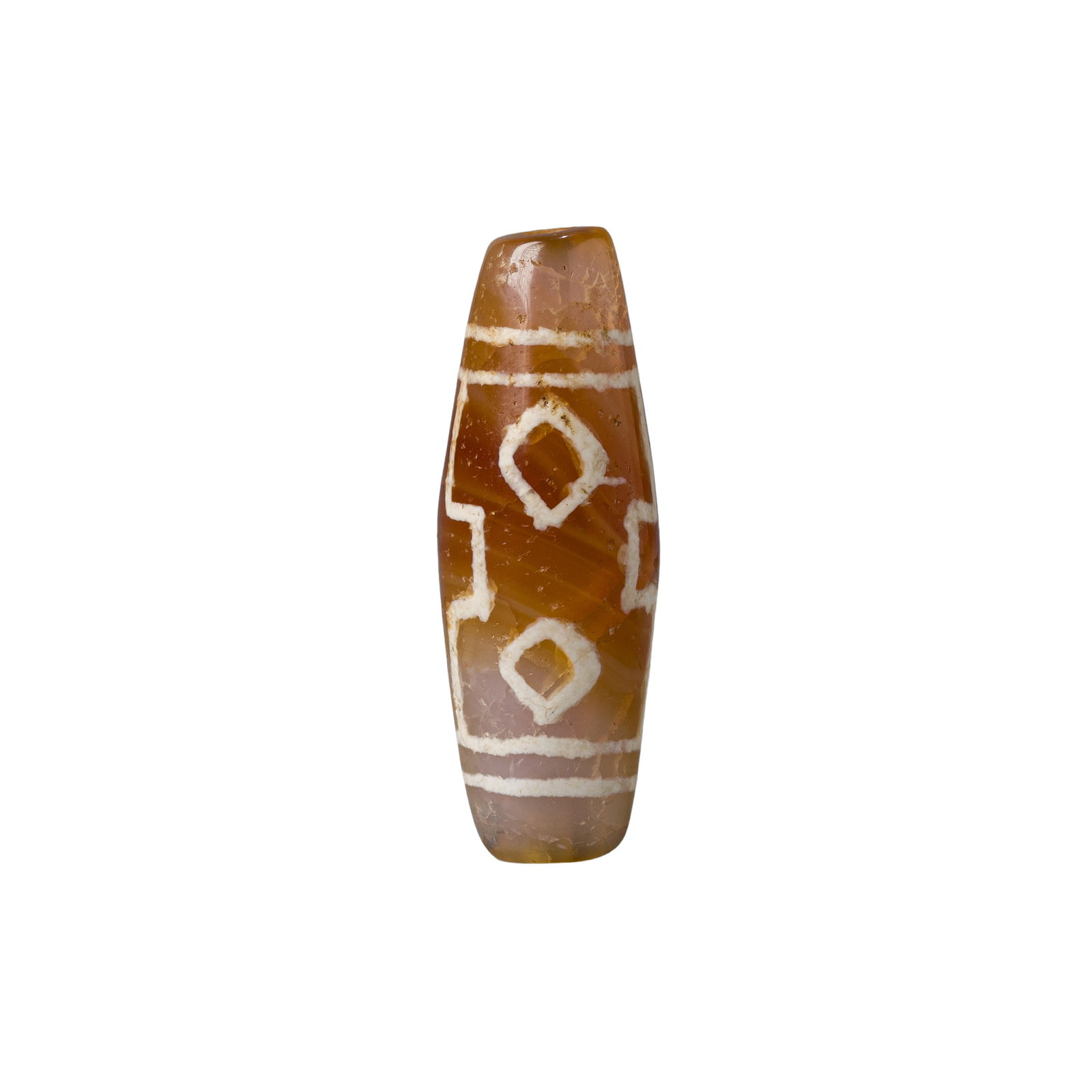 Tibetan Culture Spiritual Dzi Bead [1.3 x 3.8cm, 10gram]: Tibetan Culture Spiritual Dzi Bead [1.3 x 3.8cm, 10gram]