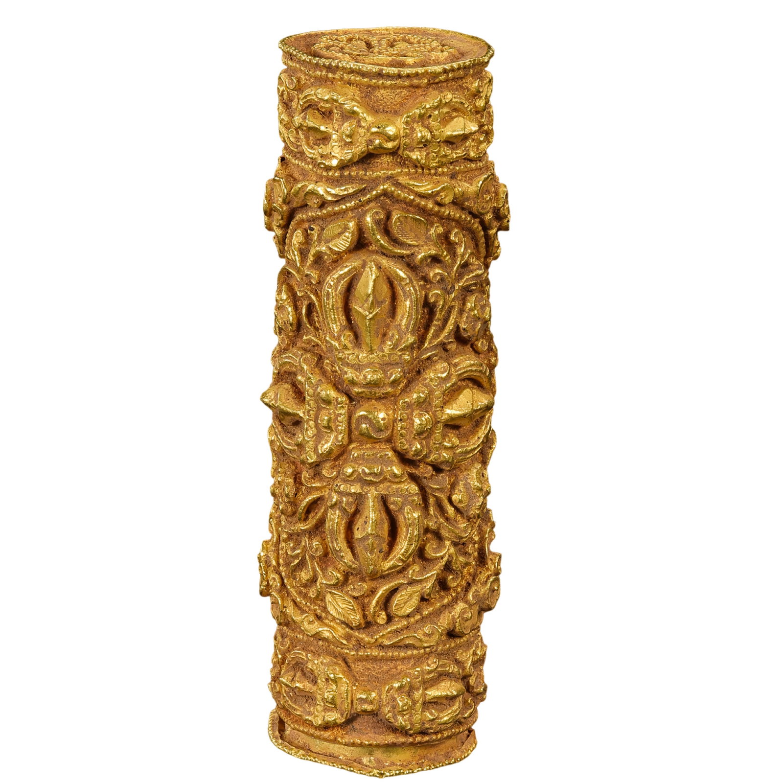Liao Dynasty Gold High-Relief Needle Case, China (1 of 9)