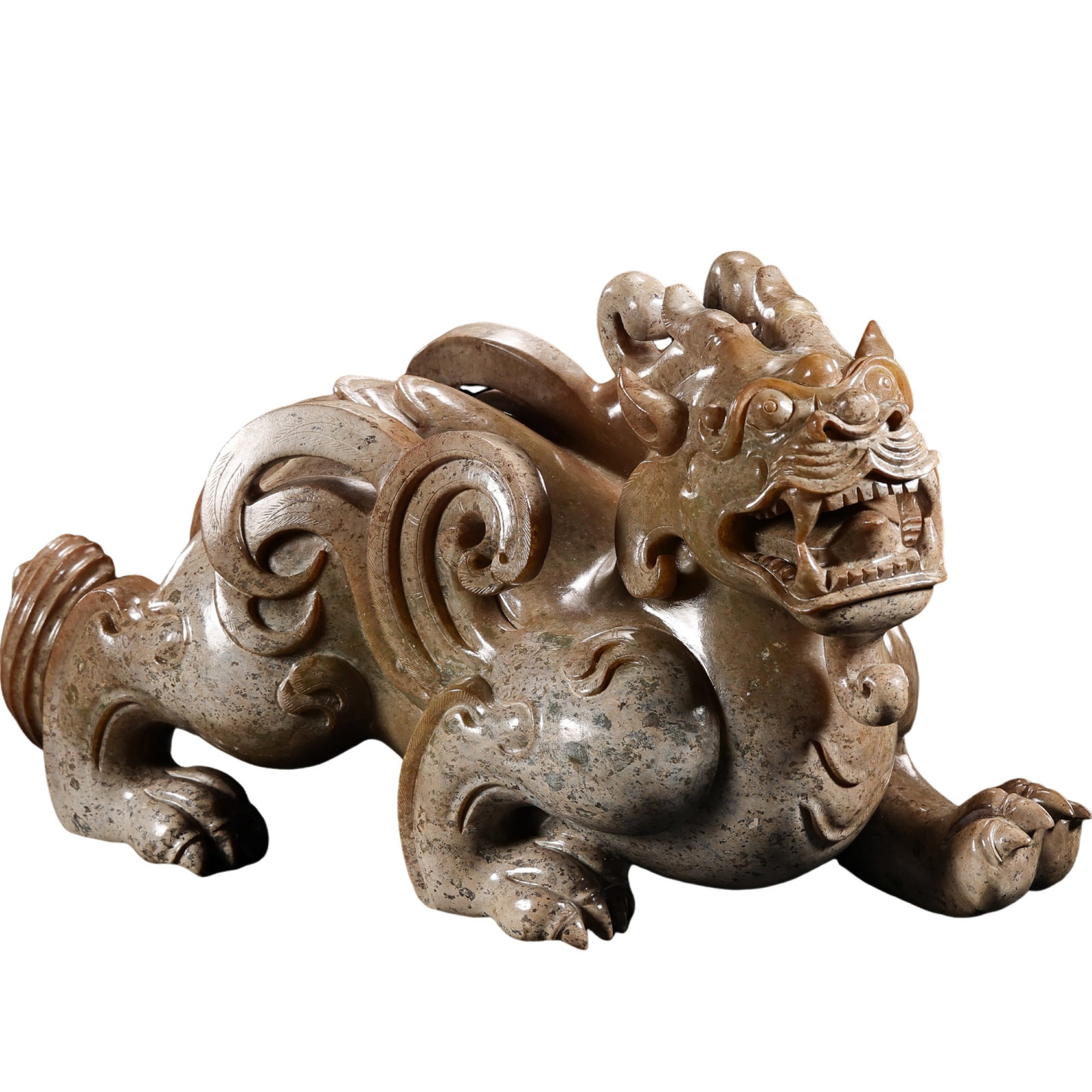 Chinese Warring States Period Hetian Jade Mythical Beast (1 of 9)