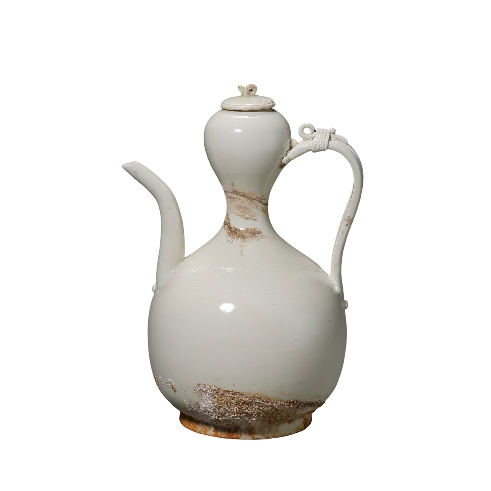Northern Song Ding Ware White-Glazed Gourd-Form Ewer (1 of 11)