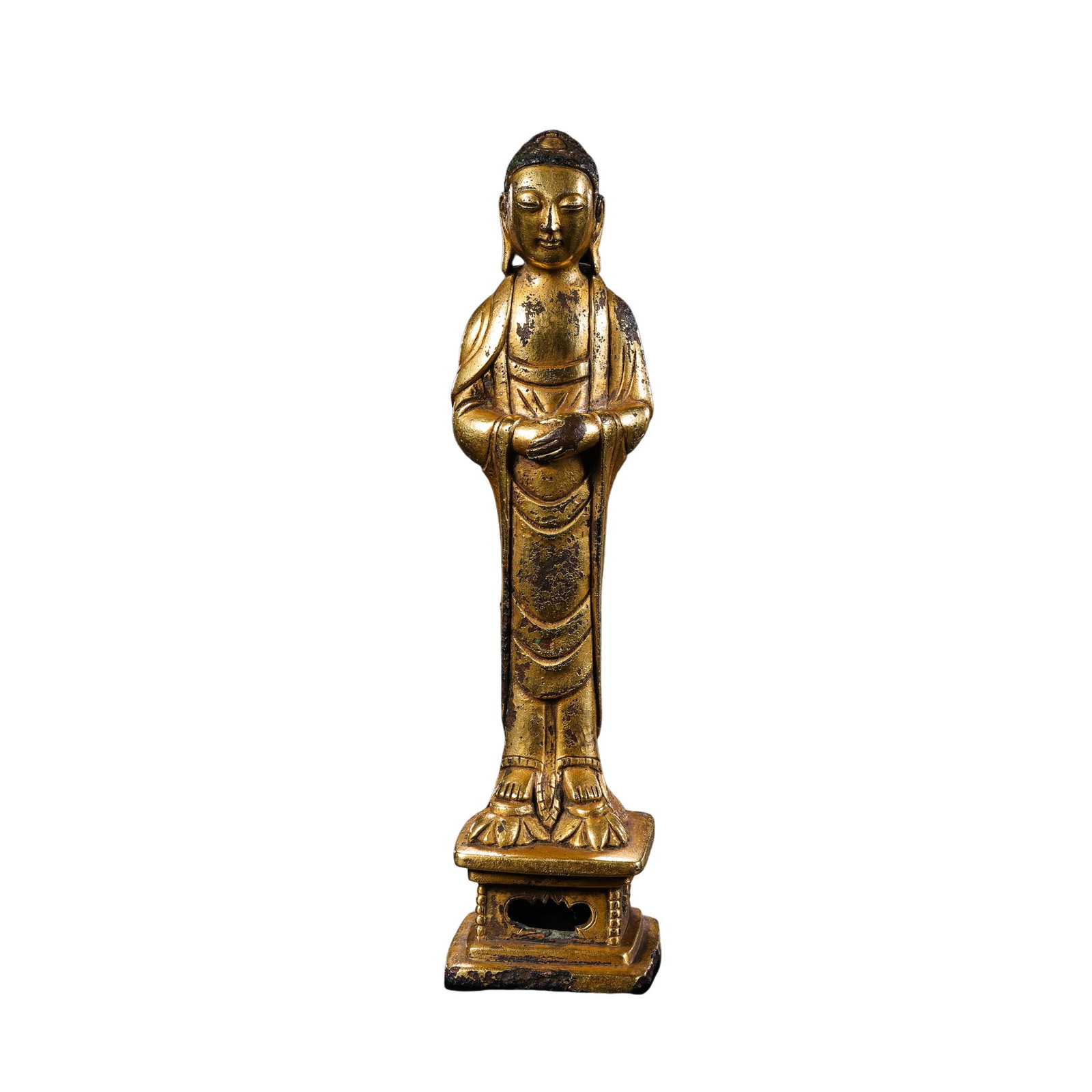 Liao Dynasty Gilt-Bronze Standing Amitabha Buddha (1 of 8)