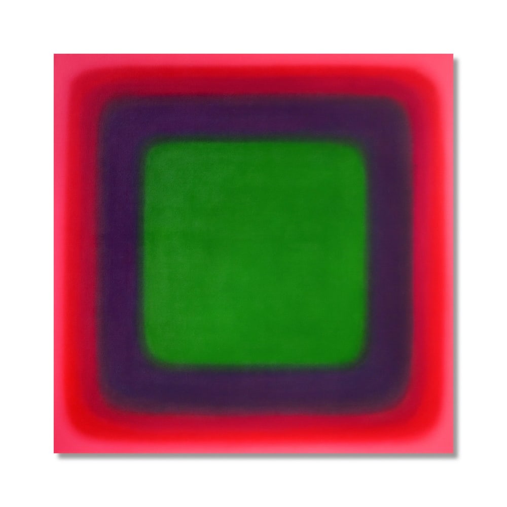 WOJCIECH FANGOR (1922-2015), ATTRIBUTED TO, OIL ON CANVAS: Signed (verso) Image Dimensions: 102 x 102 cm (40 x 40 in) This painting comes with COA. Wojciech Fangor was a leading figure in the Polish avant-garde and one of the few Eastern European artists to a