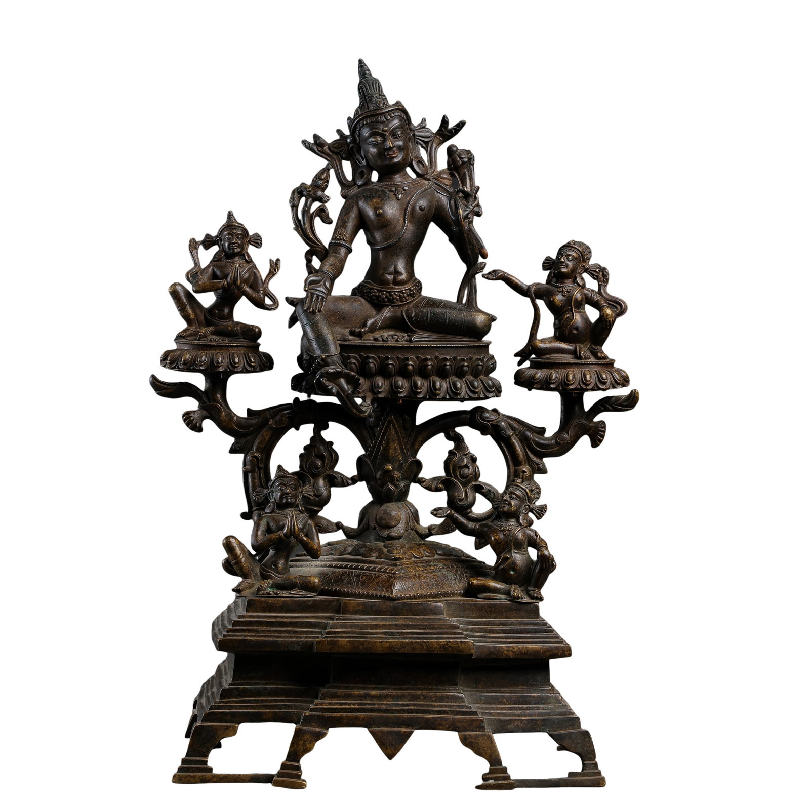 Tibet, 15th Century, Multi-Figure Bronze Shrine Group (1 of 11)