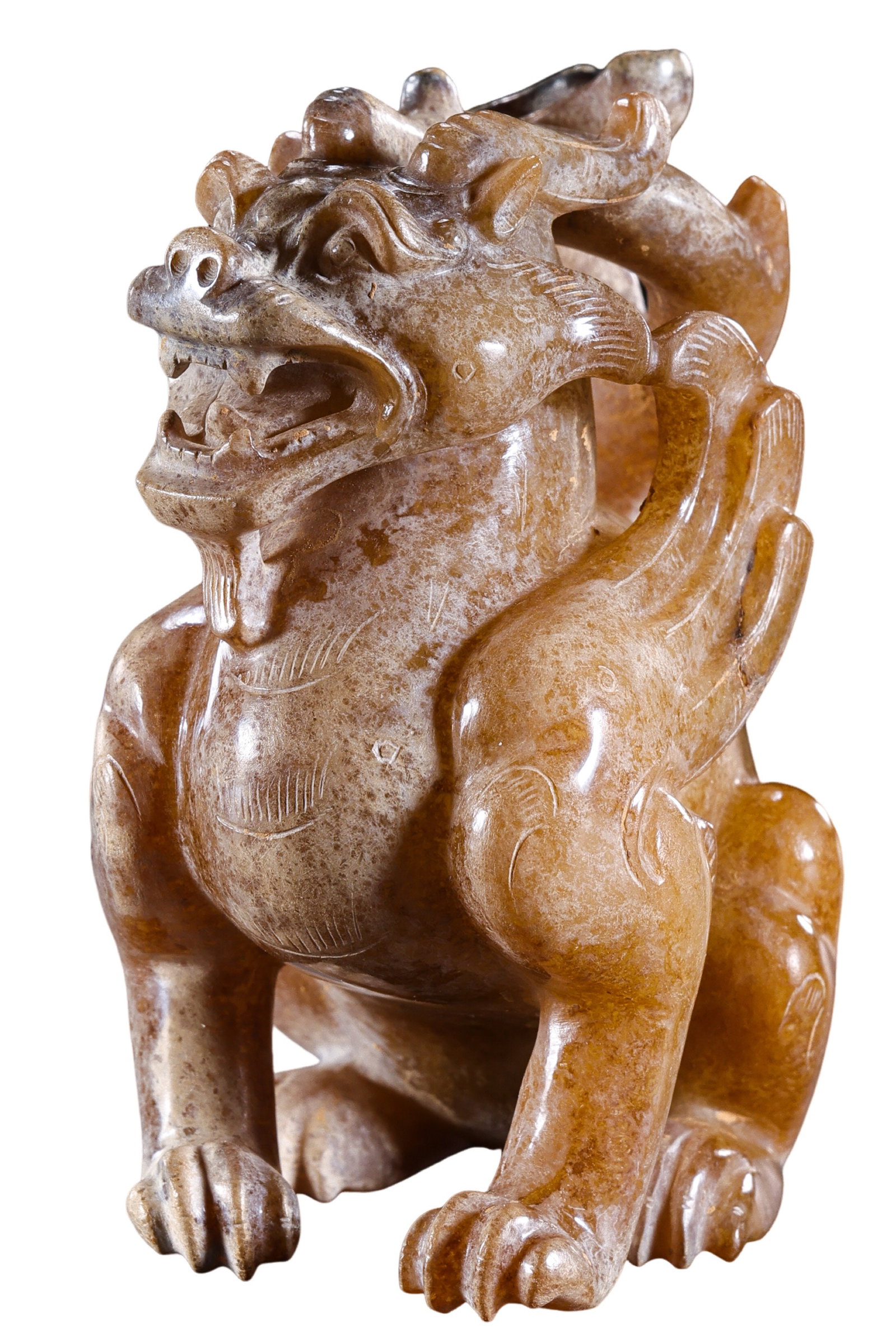 Warring States Period Hetian Jade Mythical Beast Figure (1 of 11)