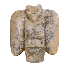 Neolithic Hongshan Culture Hemo Jade Bird-Form Pendant