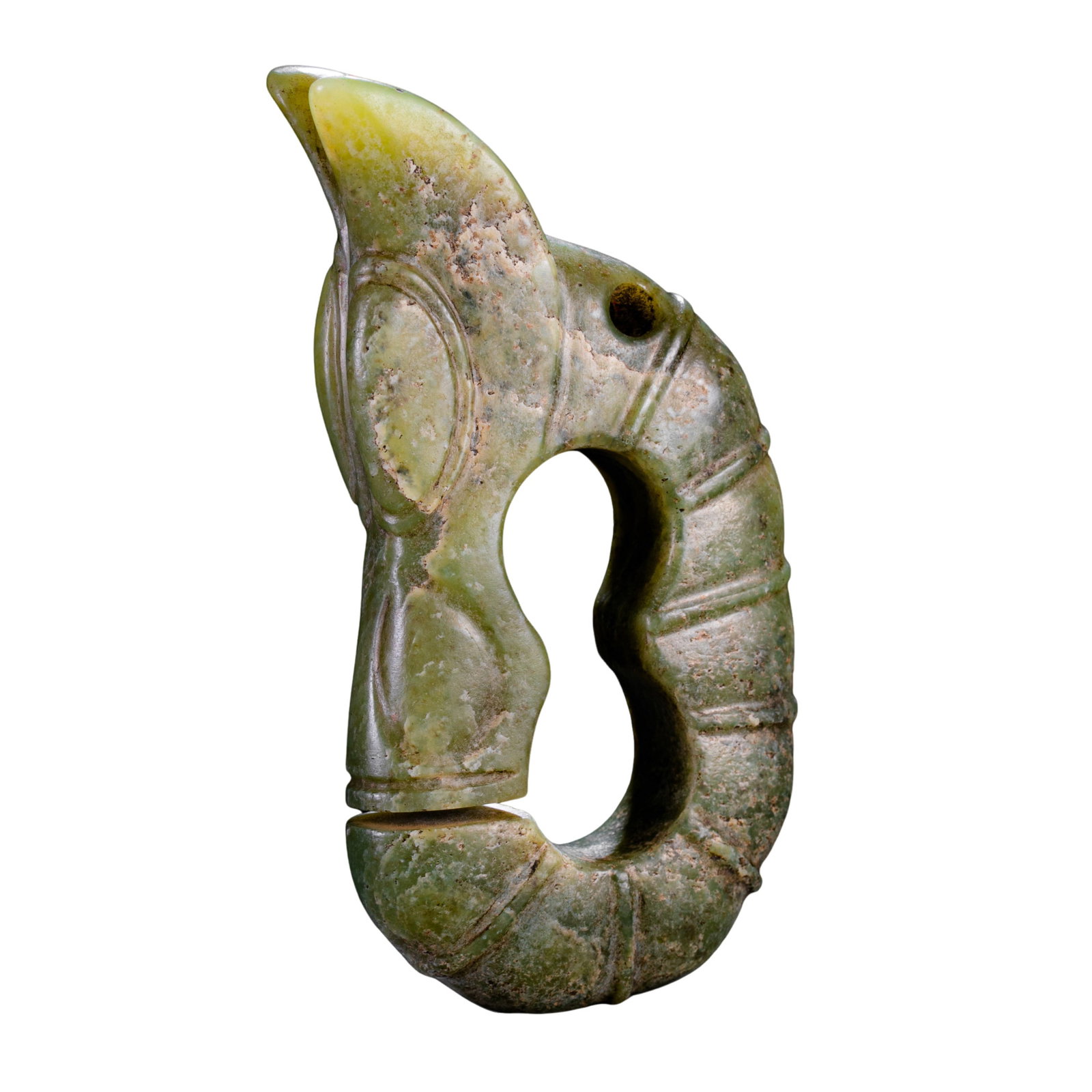 Neolithic Period, Hongshan Culture, River-Polished Jade Pig-Dragon (1 of 5)