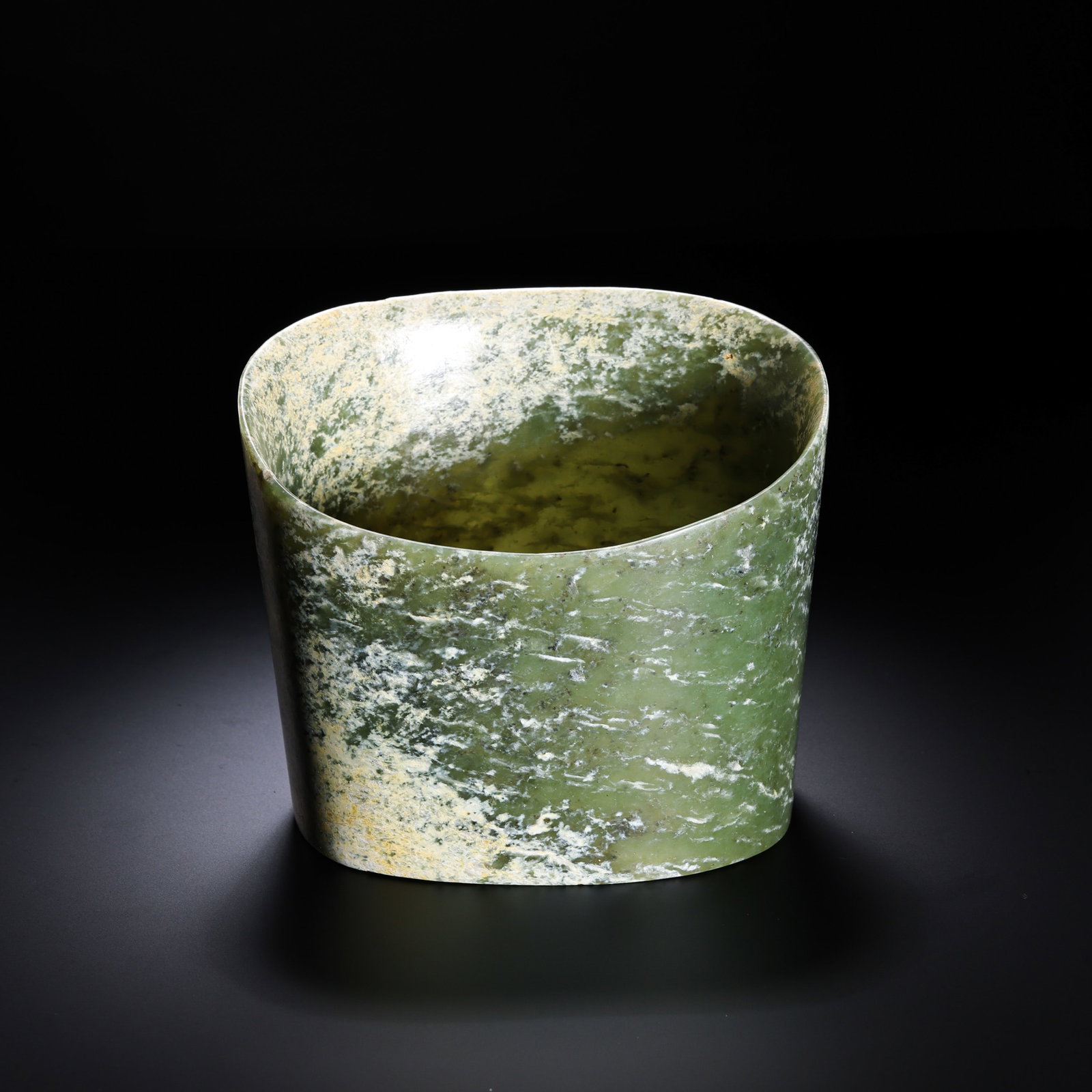 Neolithic Hongshan Culture Hemo Jade Horseshoe-Form Cylinder (1 of 8)