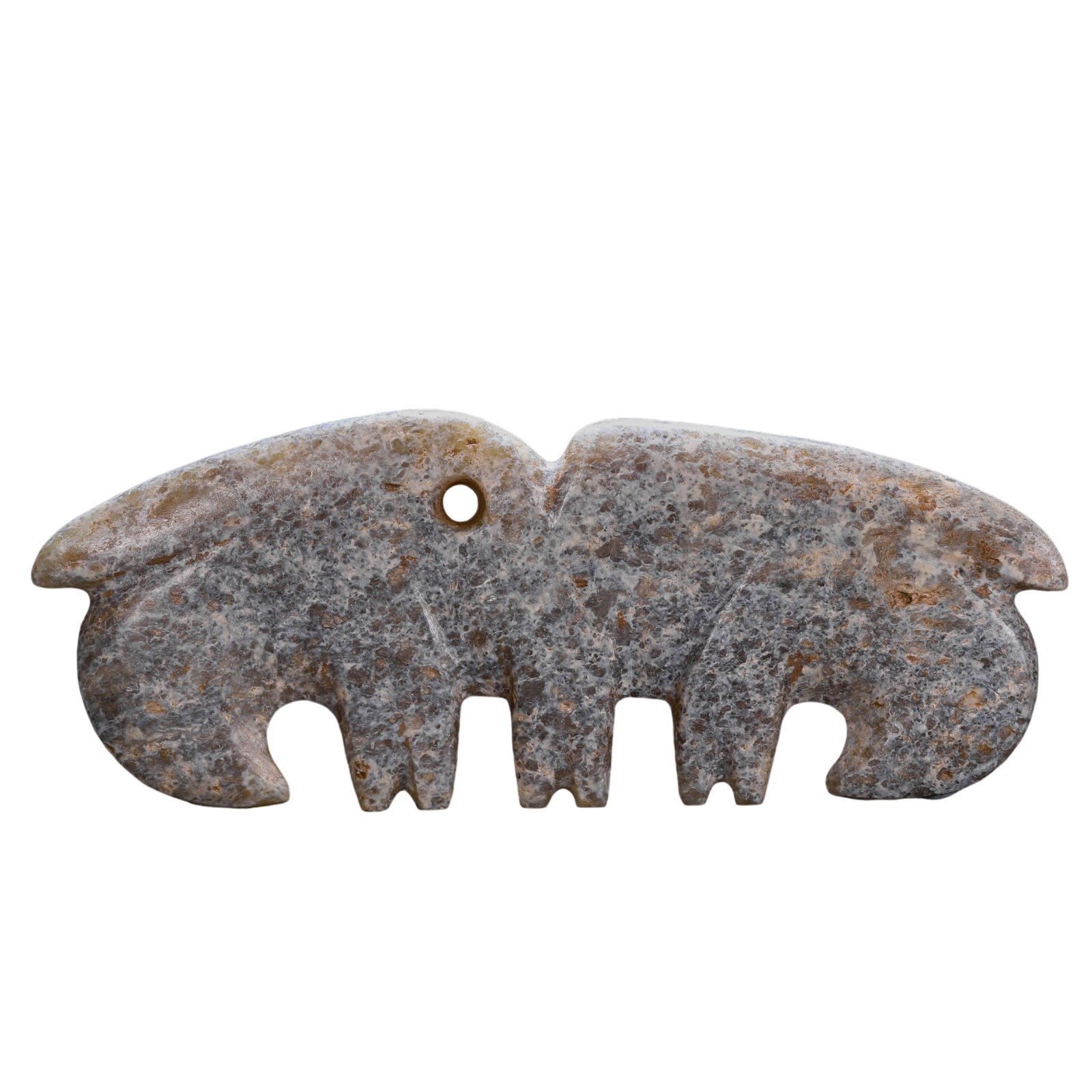 Neolithic Hongshan Culture Hemo Jade Hooked-Cloud Pendant (1 of 6)
