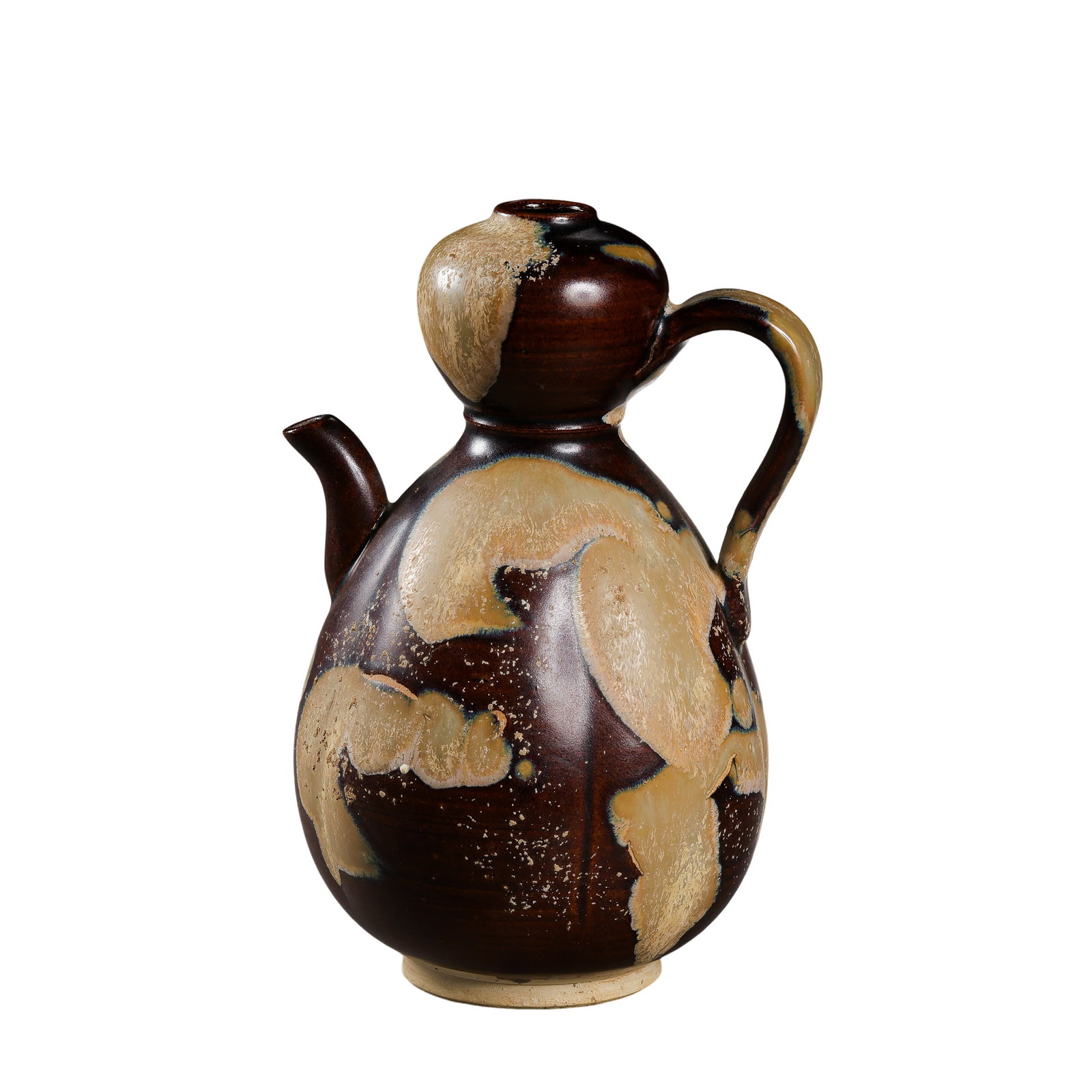 Cizhou Ware Brown-Glazed “Junyao-Effect?? Double-Gourd Ewer, Song Dynasty (1 of 10)