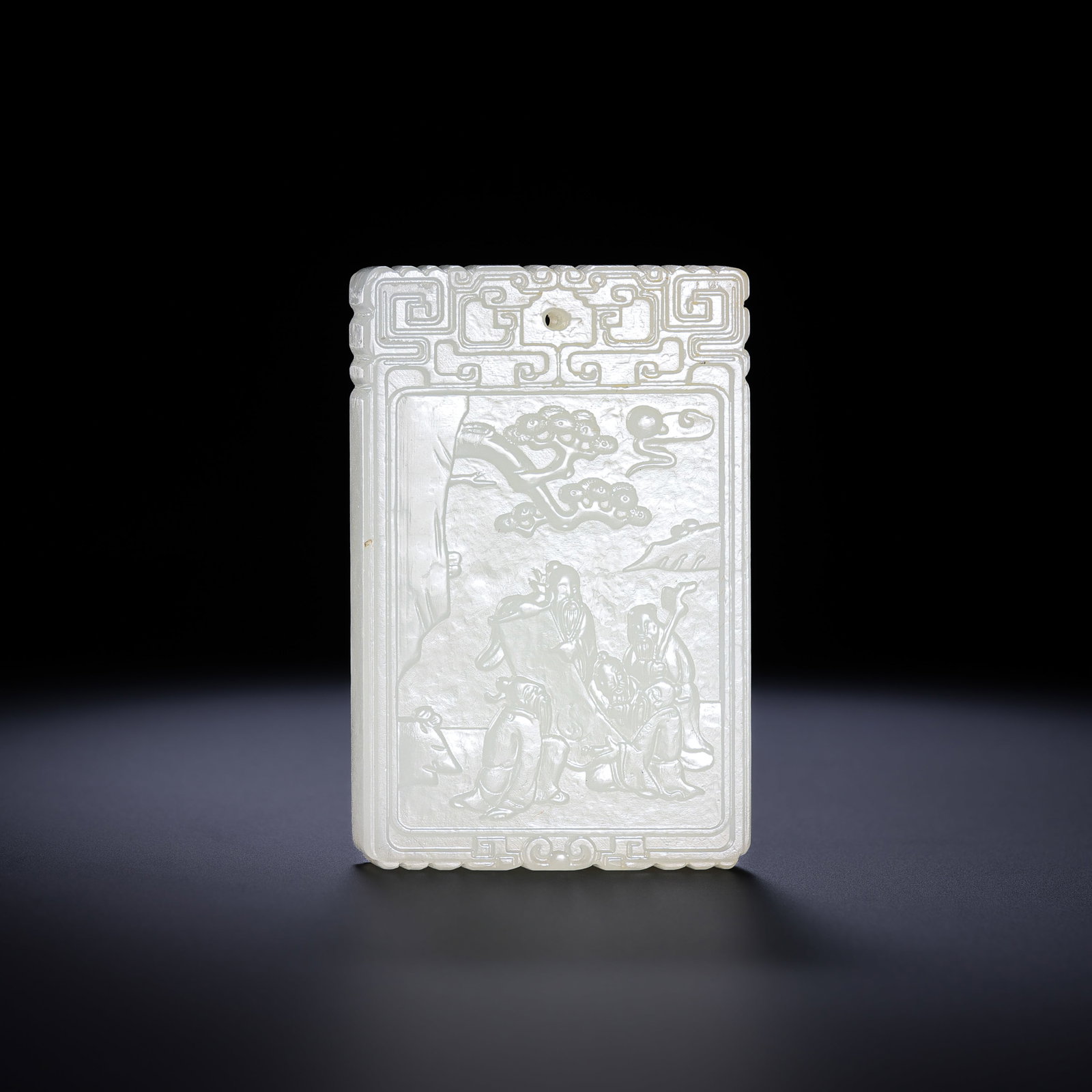 Hetian Jade Figural and Poetic Plaque, Qing Dynasty (1 of 7)