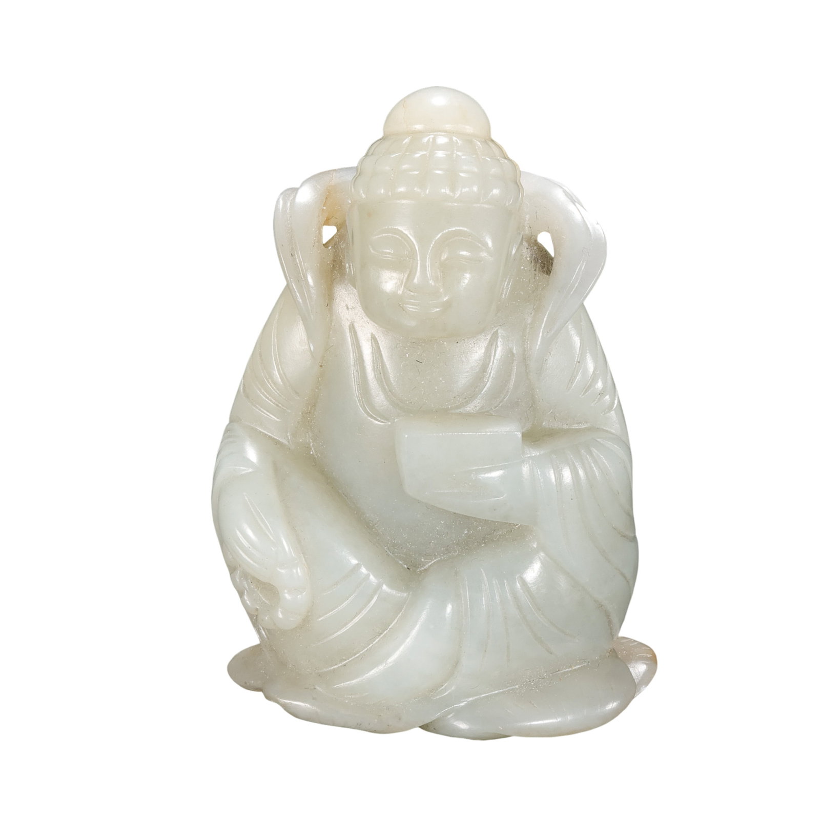 Hetian Jade Seated Buddha Figure, Liao Dynasty (1 of 6)