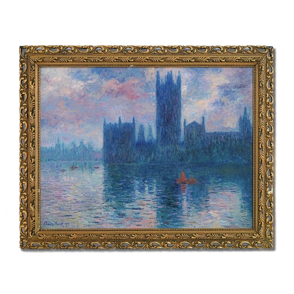 CLAUDE MONET (1840-1926), ATTRIBUTED TO, OIL ON CANVAS: Signed (lower left) Image Dimensions: 23 3/4 x 30 1/4 in (60 x 77 cm) Framed Dimensions: 35 7/8 x 28 3/4 in (91 x 73 cm) This painting comes with COA. Claude Monet, a central figure of Impressionism, 